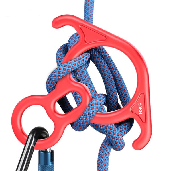 50KN Figur 8 Reb Descender Rappel Ring Klatring Redningsudstyr