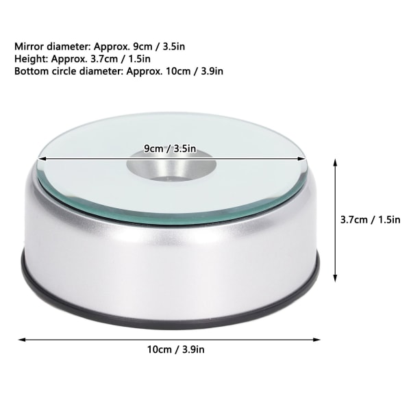 360° roterende LED-skjermstativ med USB-lading - Perfekt for kopper og krystaller