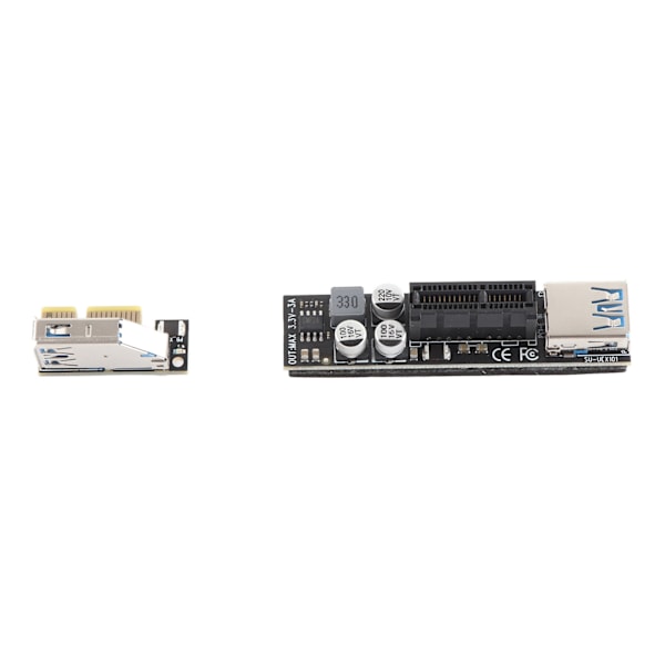 Emolevy PCI‑E X1 - X1 USB3.0 ABS -jatkojohto SATA-virtalähteellä
