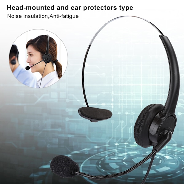 Headset Mono Öra USB Hörlur Dator Notebook Hörlurar för Skype
