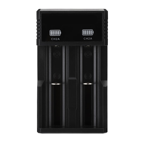 CH2A USB-portti Kaksiporttinen universaali akkulaturi 26650 18650 18500 18350 -akuille