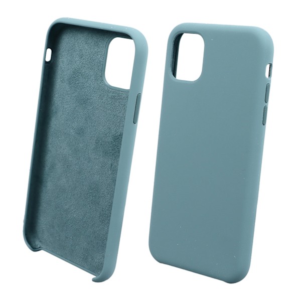 Flydende Silikon Telefon Cover Fuld Kropsbeskyttelse Stødsikker Cover Case Drop Beskyttelse Case med Skærmbeskytter Pine Green til IPhone 11