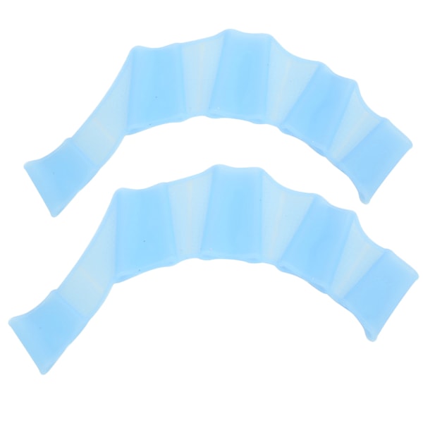 1 par Simhandfängsel Flippers Silikon Simfinger Näthandskar Swim Palm FingerBlue S