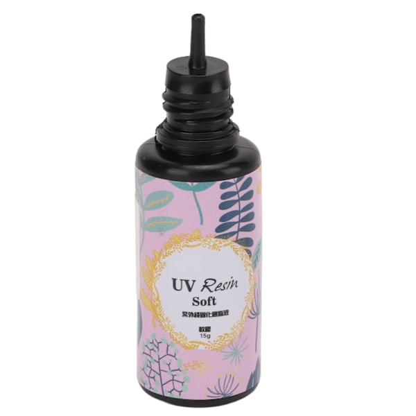 UV Resin Sikker Ikke-giftig Hurtigherdende Høy Transparens Mindre Krymping Lekkasjesikker UV Epoxy Resin for DIY Smykkefremstilling 15g