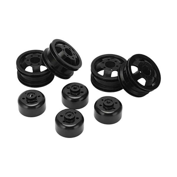RC hjulnav i aluminiumlegering til WPL Fj40 C14 C24 B14 B24 B16 B36 1/16 modelbil Sort