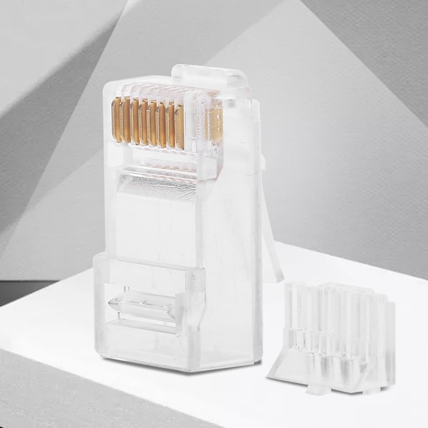 50 st Ethernet RJ45-kontakt Oskärmad Nätverk 8P8C-kontakt Modulär Plugg Kristallhuvud