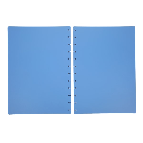 10 stk Discbound Notebook Cover Tykket frostet tekstur Blått sopphull Dagbokdeksel for DIY Dagbok Scrapbook