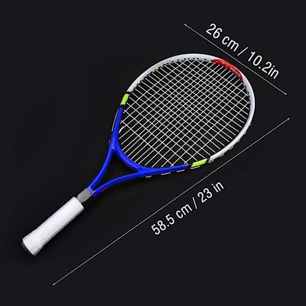 Slidstærk enkelt tennisracket til børnetræning (blå)