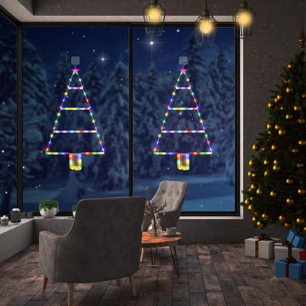 Batteridrevne julelys - 40 cm LED-stigejulelys med timer, 8 moduser, vanntette stigejulelys