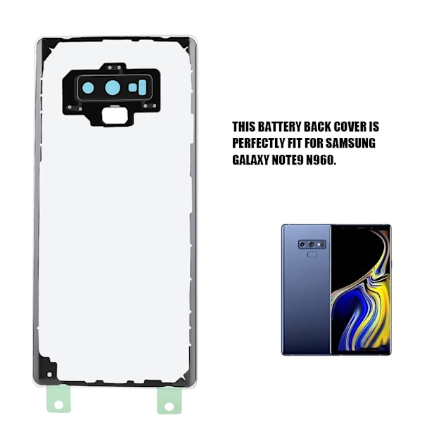 Til Samsung Galaxy Note9 N960 Gennemsigtig Batteri Bagcover Udskiftning med Værktøj (Sort)