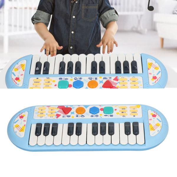 Intelligent 24-tangenters keyboard klaver til børn - multifunktionelt elektronisk legetøj til undervisning - perfekt gave til drenge og piger