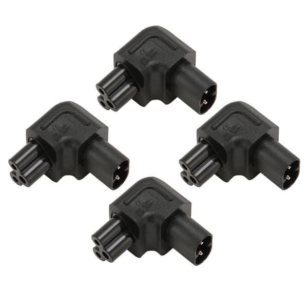 4 stk IEC320 C8 til IEC320 C5 Strømadapter Profesjonell Kobber Datamaskin Strømadapter for PDU Chassis Strømforsyning