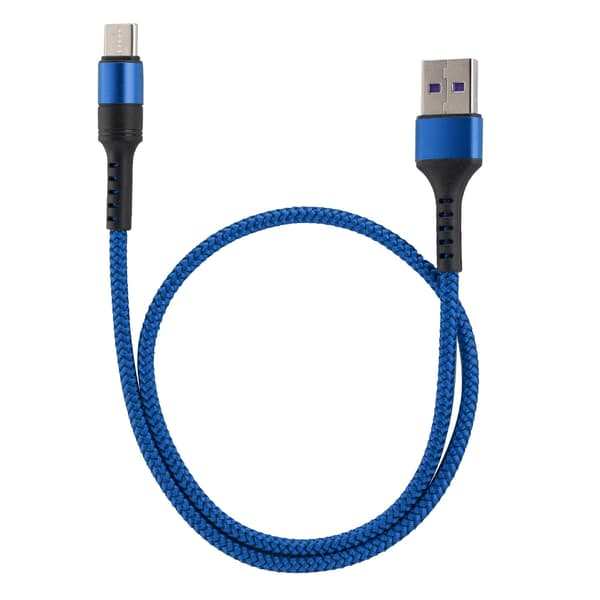 5A supersnabb laddning Typ C datakabel för Huawei P10/P10 plus p20/P20 Pro 0,5m (blå)