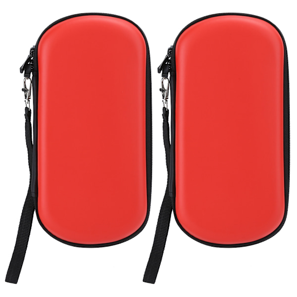 2 STK Bærbar Oppbevaringsveske Beskyttende EVA Hardt Etui for PSVita 1000 2000 Konsoll Rød