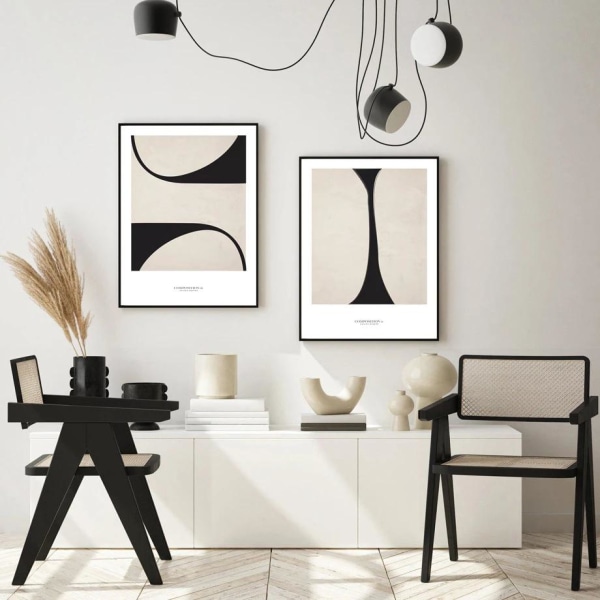 2 set (20×30 cm) kehystämättömiä tulosteita, yksinkertaisen abstraktin tyylin sisustuskangasmaalauksia Makuuhuoneen olohuoneen sisustusmaalauksia HD airbrush -maalaus