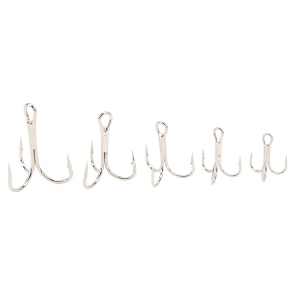 High Strength 120PCS Treble Fishhooks Set - Premium High Carbon Steel Treble Hooks Kit för havsfiske