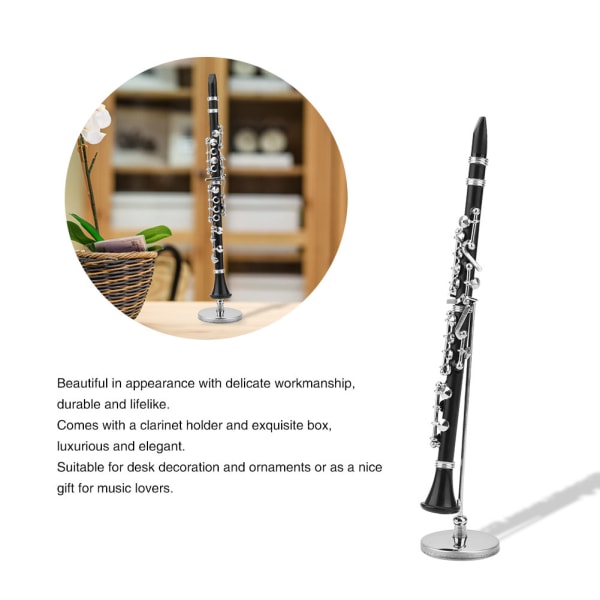 Mini klarinettmodell - Ornamenter for musikkinstrumenter for dekorasjon og visning