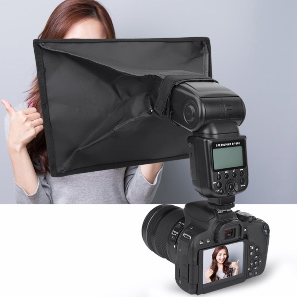 Universal 20x30 cm Speedlite Softbox Diffuser til kamera Flash Light Speed ​​Lights