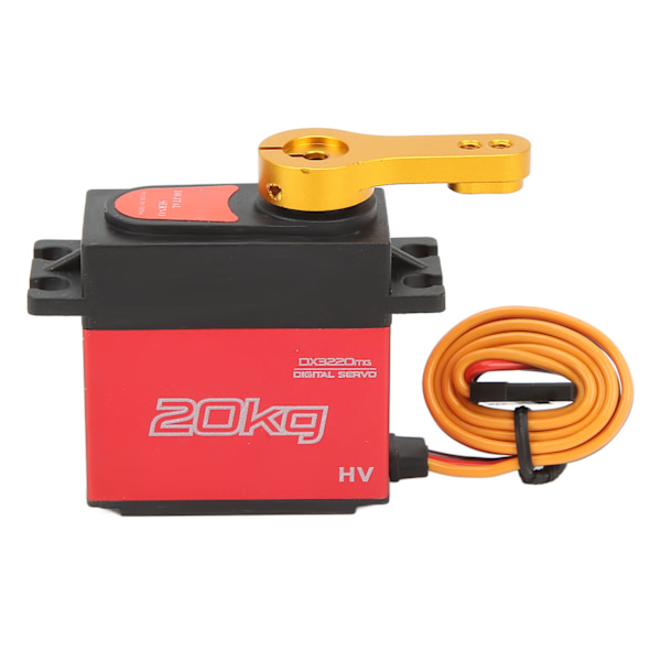 20KG RC Digital Servo 180 Graders Rotation Højhastigheds Metal Gear Servo til RC Bil Robot Skib Manipulator Rød