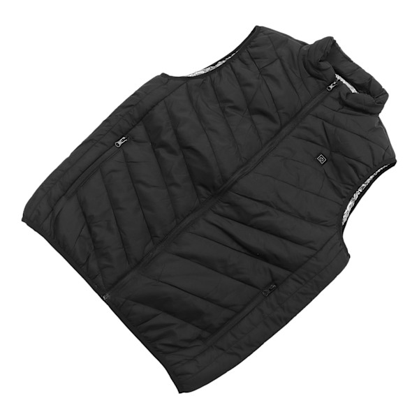 Opvarmet Vest Single Control 9 Zone Intelligent Tykkelse Varmt Elektrisk Opvarmet Jakke til Vinter Sort 4XL