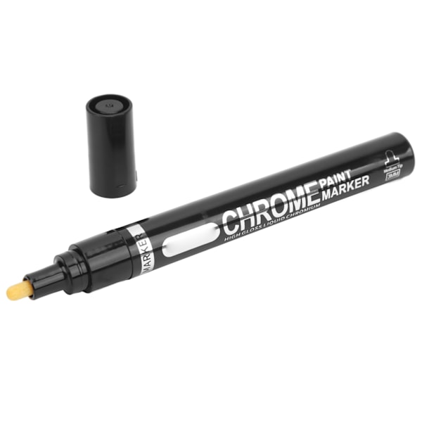 Krommarkörpenna 3mm Vattentät Anti-färg Spegel Reflekterande Krompläterad Silver DIY Highlight Markör