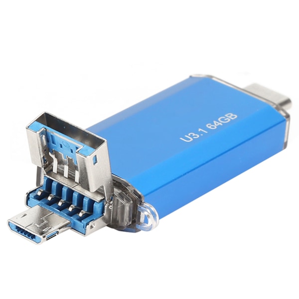MAIKOU USB Flash Drive 3 i 1 USB 3.0/Micro Port Drive Computer Tilbehør 32‑256G