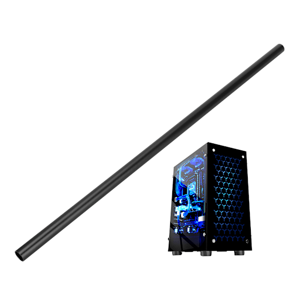 14mm Aluminiumlegering Hardrørtilbehør for Datamaskin PC Vannkjølingssystem Svart