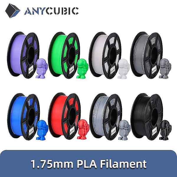 Anycubic PLA Filament 1,75 mm - 1 kg/Rull Gummi Forbruksmateriale for FDM 3D-utskrift GRØNN-1kg