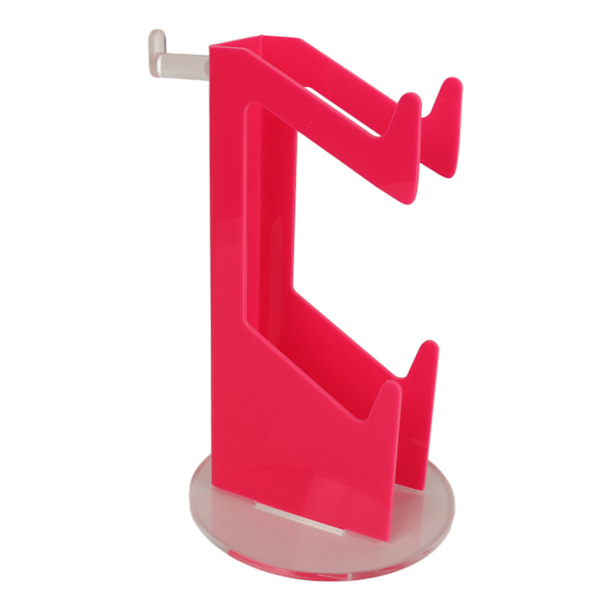 Spelkontrollhållare Akryl Stabil Platsbesparande Headset Controller Stativ för Skrivbord Present Rosa och Transparent Rundad Botten