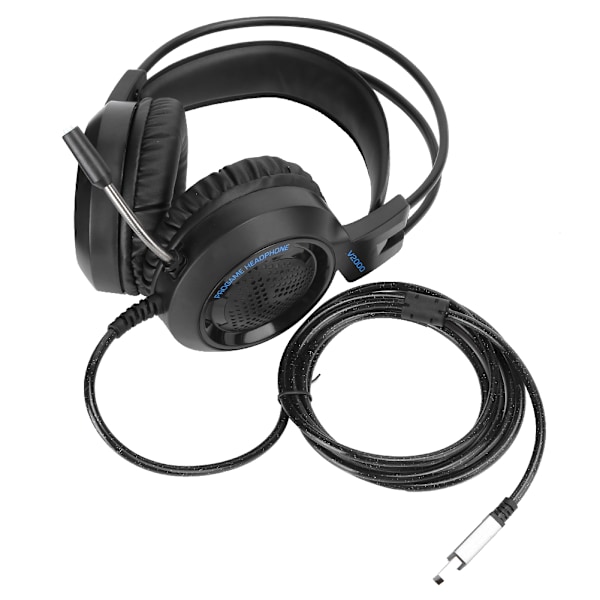 Gaming Headset V2000 7.1 Virtual Surround Sound USB med brusreducerande mikrofon