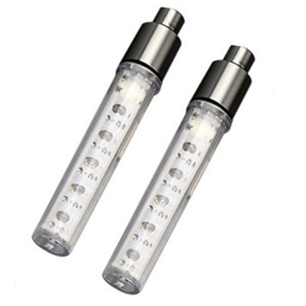 2 stk LED Sykkelhjul Lys 7 Moduser Blendende Lys Sykkel Dekk Ventil Stamme Lys for Sykkel Tilbehør