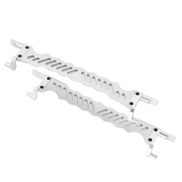 2 stk RC legering batteriholder erstatning til Traxxas 6S 8S 1/5 RC bil opgraderingsdele (sølv) Argent