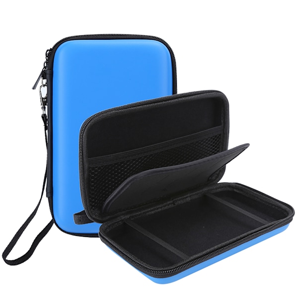 2 st EVA Skyddande Hårt Fodral Bärbar Förvaringsväska för Nintendo 3ds XL Spelkonsol blå