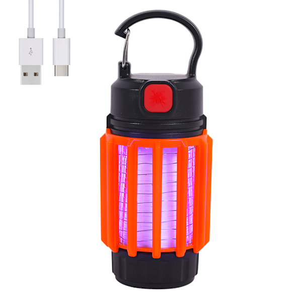 2 i 1 Bug Zapper USB Uppladdningsbar Vattentät Myggdödare LED-lykta för Inomhus Utomhus Hem Trädgård Uteplats Camping