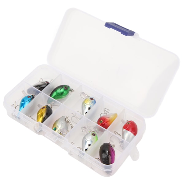 Minnow Crankbait -kalastusvälineet - 10 kpl, suola- ja makeanveden