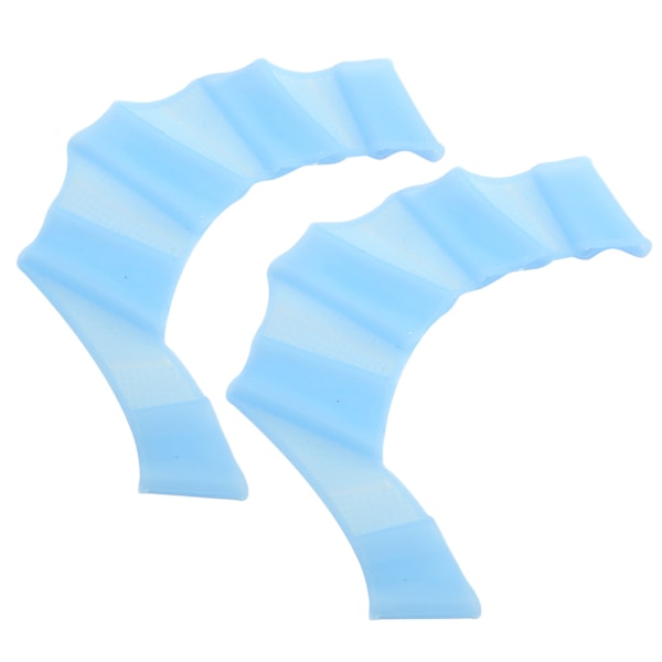 1 par Simhandfängsel Flippers Silikon Simfinger Näthandskar Swim Palm FingerBlue M
