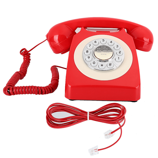 Retro Vintage Antik Telefon Hotel Genopkald Håndfri Fastnettelefon Bordtelefon
