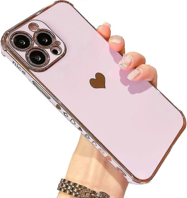 Kompatibel med iPhone 13 Pro Max Deksel med Kamerabeskyttelse Lilla