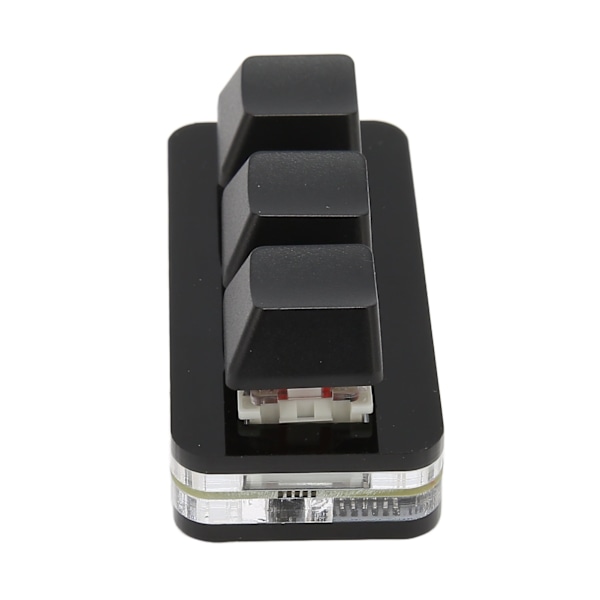 USB 3-knapps Mini Tastatur RGB LED Bakgrunnsbelysning Støtter Hot Swap OSU HID Makro Programmering Tastatur for Windows for OS X for Linux Svart