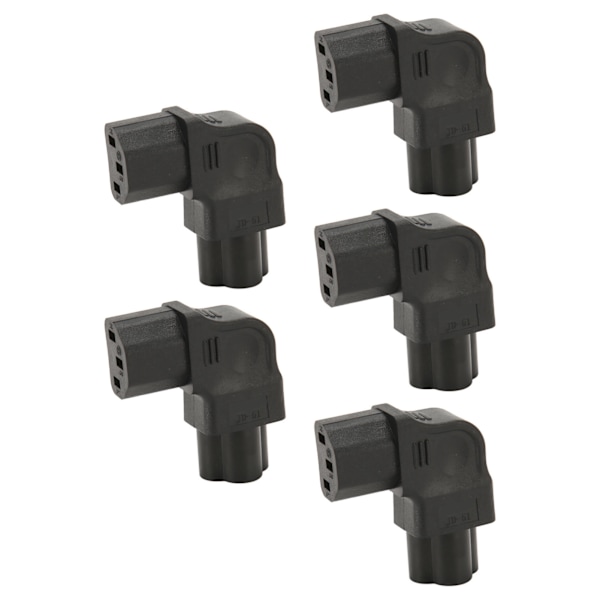 5 stk. IEC320 C6 til IEC320 C7 Strømadapter 2500W Strømstikadapter til PDU Chassis Strømforsyning UPS Stikkontakt