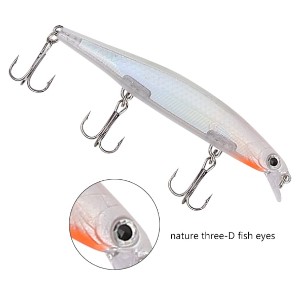 HENG JIA 11CM Vivid Lures Artificiell Minnow fiskebete med krokar(H)