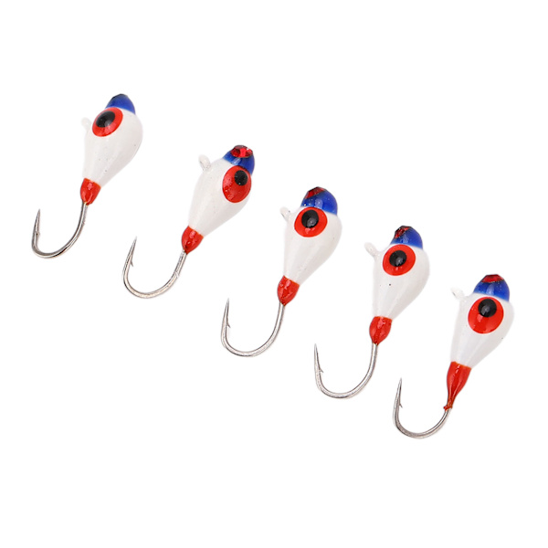 5 stk Isfiske Jiggsett Isfiske Abborr Kroker Vinterfiske Lokker 4MM