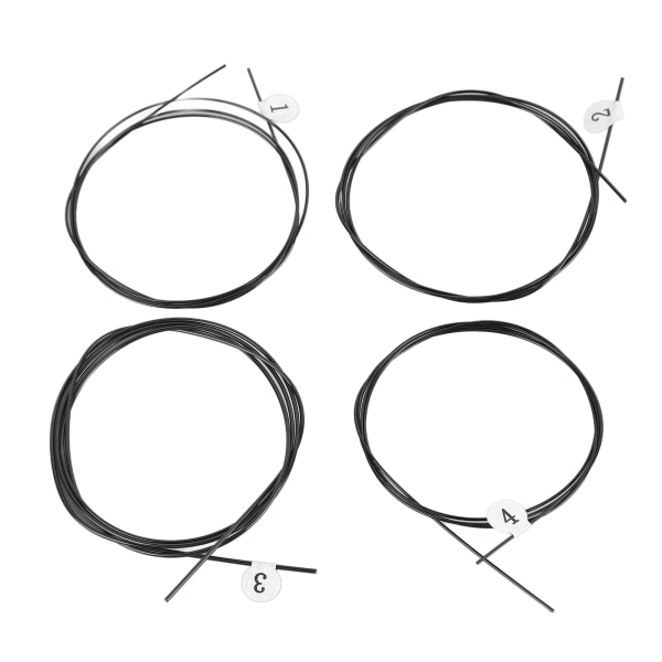 Ukulele Strings Black Nylon Lämmin Rich Sound Universal Ukulele Guitar Replacement Strings