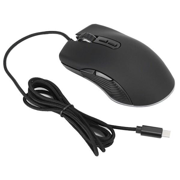 USB Trådbunden Spelmus med RGB-bakgrundsbelysning Tyst Bekvämt Grepp Ergonomisk Justerbar DPI