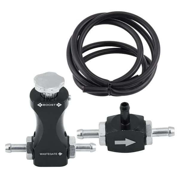 Justerbar Bilateral Turbo Tee Avtappningsventil Manuell Boost Controller Kit Universal för Bil