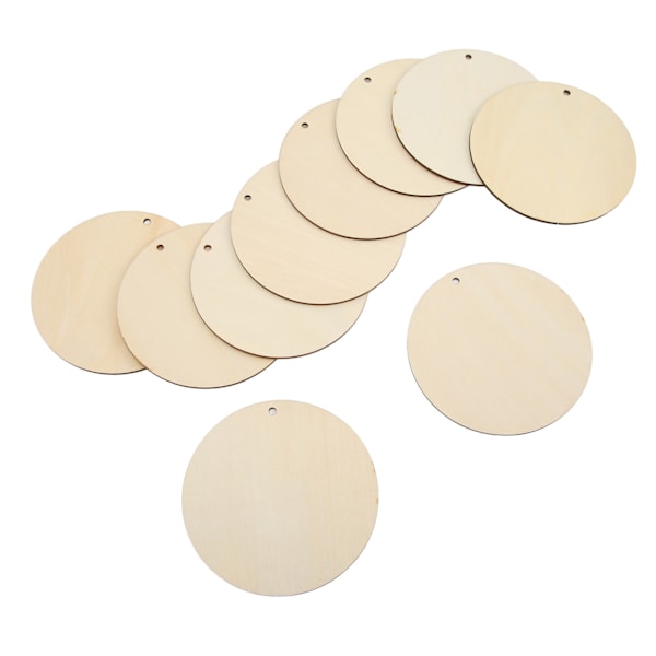 10 kpl Puinen Pyöreä Reikä Pyöreä Riipus 120mm Kestävä Turvallinen Käyttö Yksinkertainen Tyyli DIY Askartelu