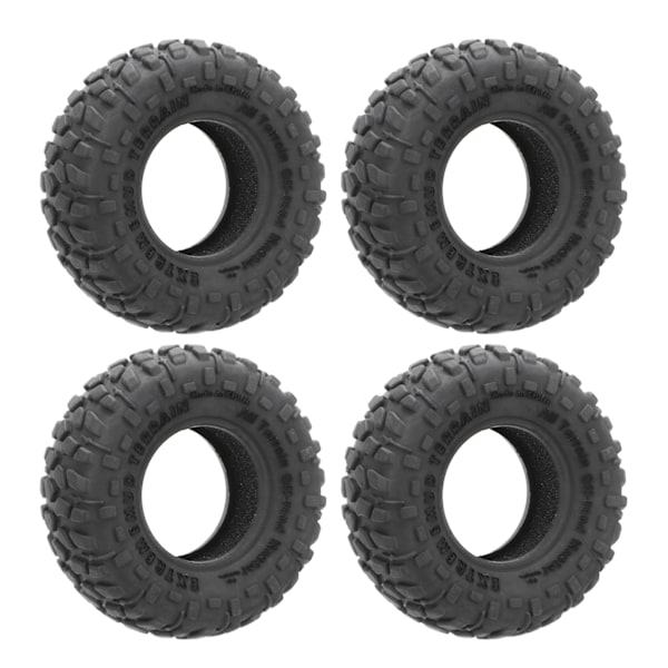 4st 1,0 tums RC-däck Mjukt gummi All Terrain Ersättning RC-bildäck för Axial SCX6 1/6 RC-bil