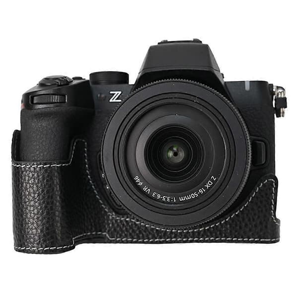 Real Leather Camera Case for Nikon Z 50 II - Black