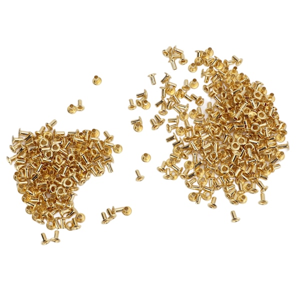 500 kpl Onttoja niittejä DIY Läpivientireikä Messinki Koristeelliset ontot niitit Kupari Ilmasilmukka Soljet 4,8x2,3x5,5mm