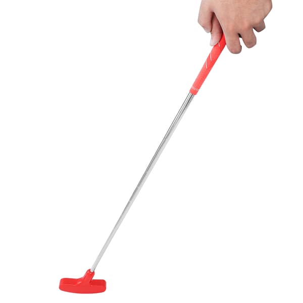 31 tommer Mini Golf Putter med Gummihoved til Børn, Stål Skaft (Rød)